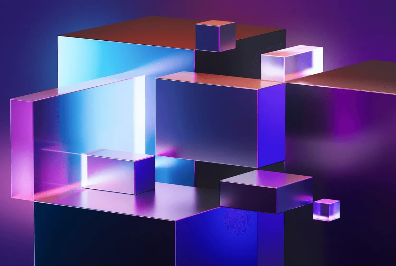 Abstract 3D holographic rectangles